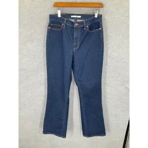 Lands' End Women's Jeans Size 12 Dark Wash‎ Denim High Rise Bootcut Casual